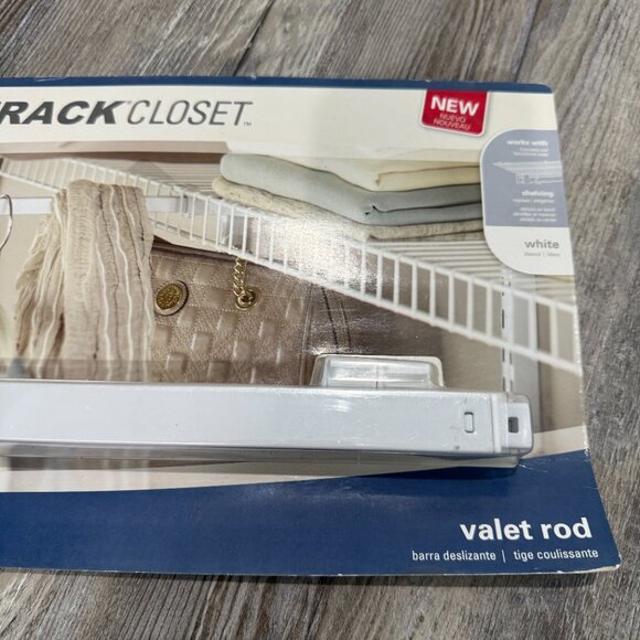 Rubbermaid Fast Track Closet Valet Rod White 1954964 NEW 2015 Closet Organizer - Picture 2 of 6